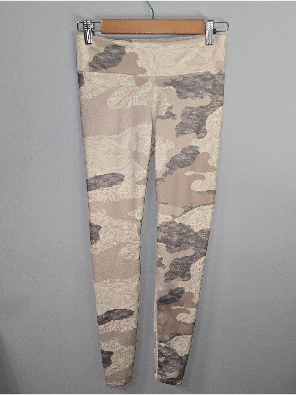 JoyLab Pants Women's Size Small Beige Grey Neutral Marble Print Leggings Active
